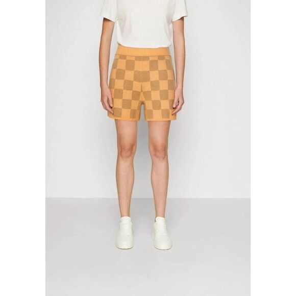 UGG NWT High Waist Maliah Checkered Linen Blend Shorts M - Picture 14 of 16